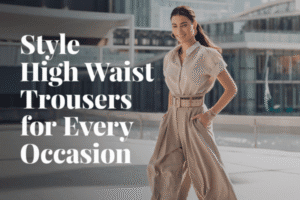 High waist trousers for women