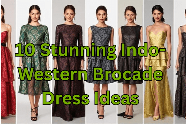 indo western brocade dress