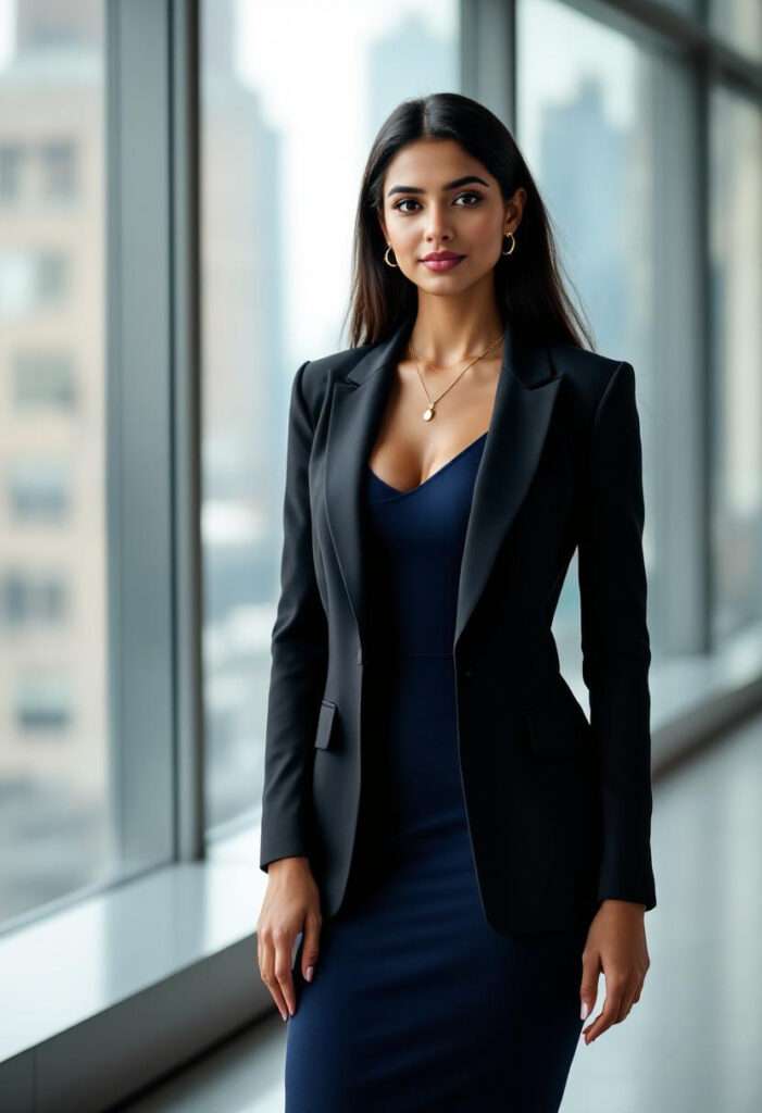 bodycon dress with blazer