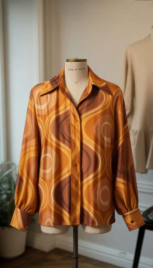 1970's silk blouse