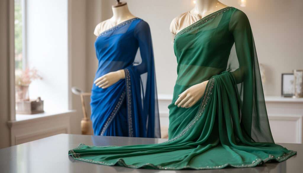 chiffon vs georgette saree