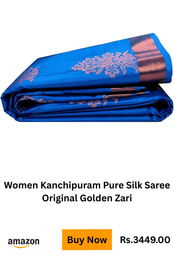 kanjeevaram saree with zari border