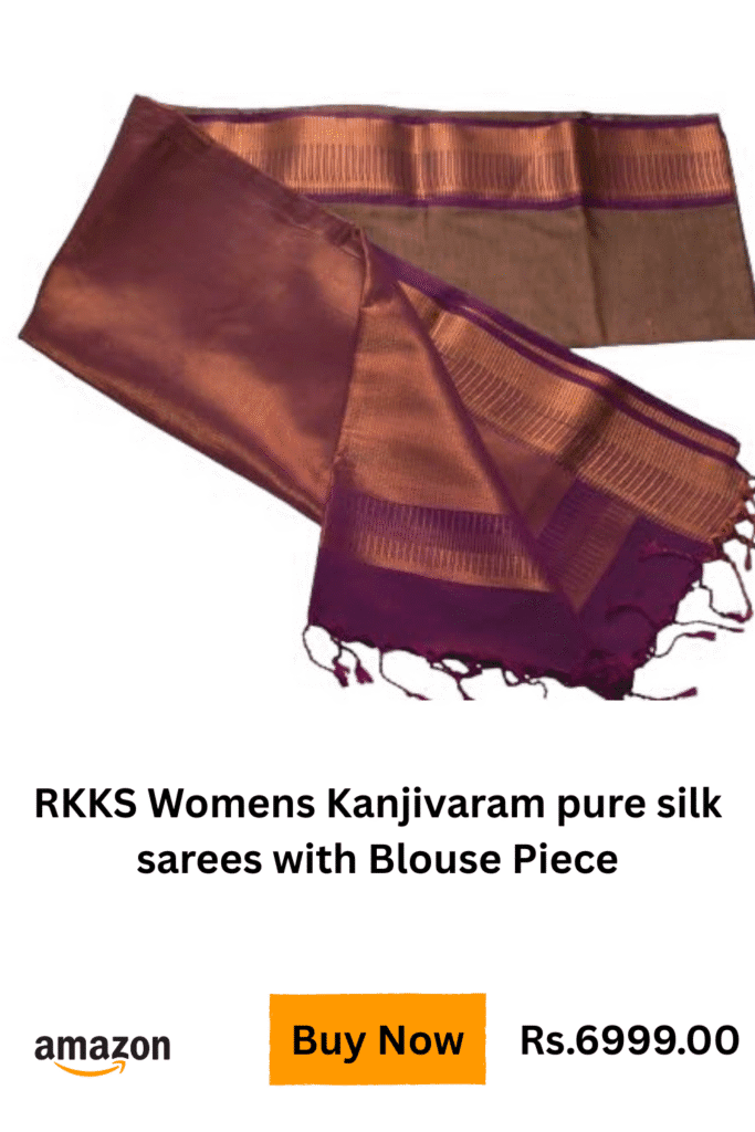 mettalic kanjeevaram saree
