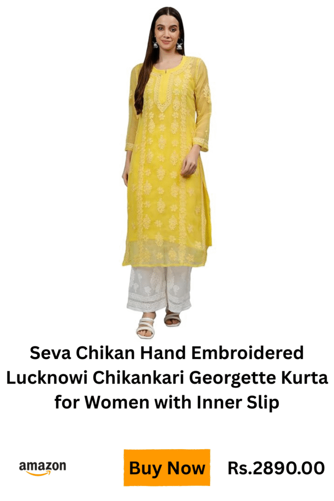 straight chikankari kurta