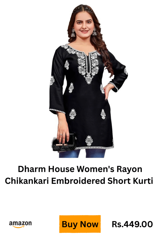 short chikan kurti
