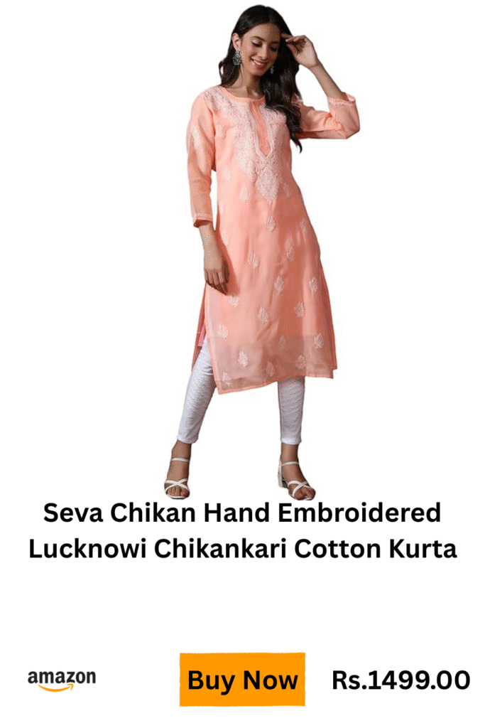 hand embroidered chikankari kurta
