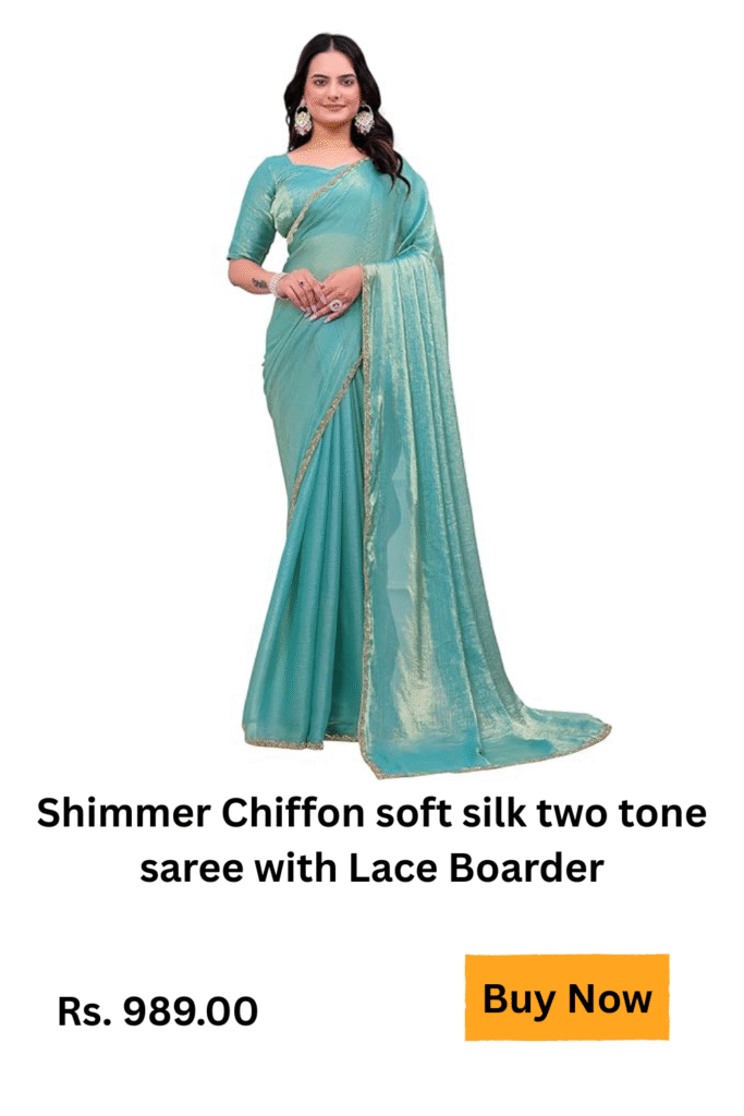 Women's Chiffon Floral Printed Saree with Blouse Piece (2)