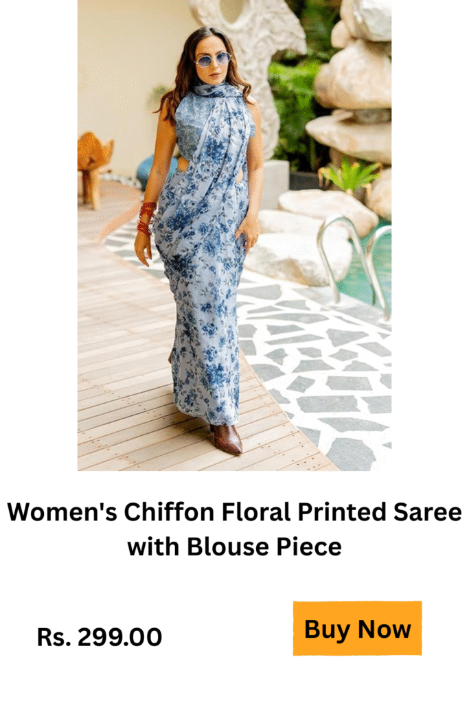 women chiffon saree