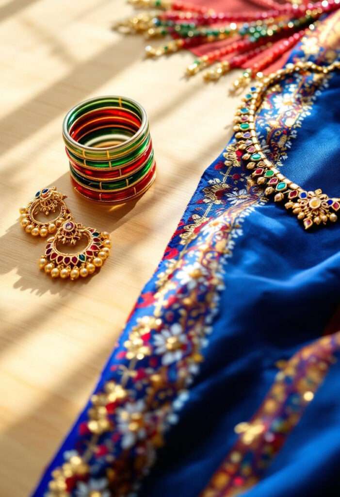 bangles with necklace